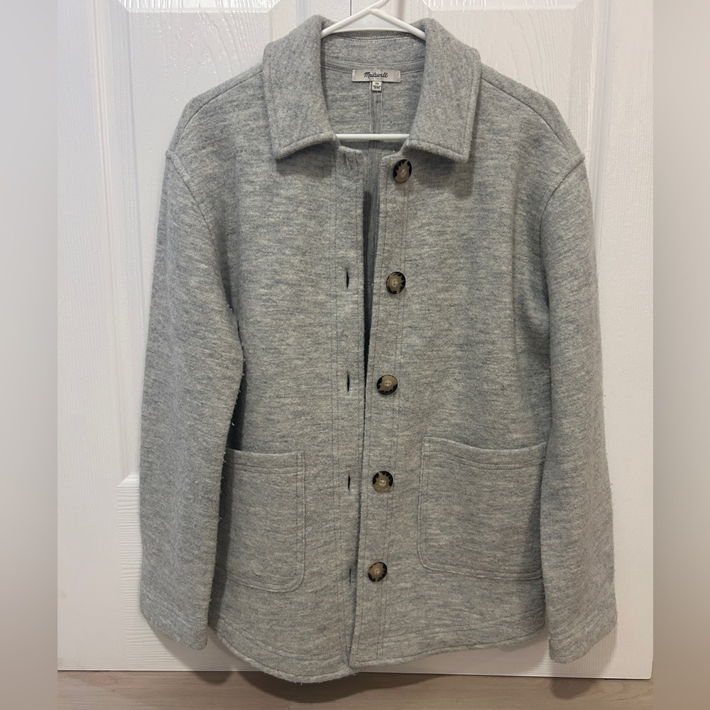 Madewell Boiled Merino Wool Sweater Shirt Jacket - Picture 6 of 12